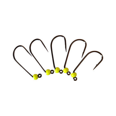 4ér Haken mit Widerhaken Tungstenperle 3mm Hends Hooks
