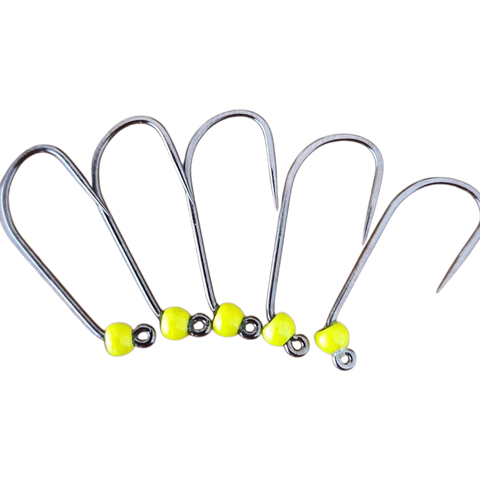 4ér Haken ohne Widerhaken Tungstenperle 3mm Hends Hooks