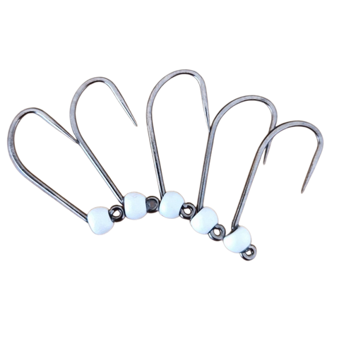 8ér Haken ohne Widerhaken Tungstenperle 3mm Hends Hooks