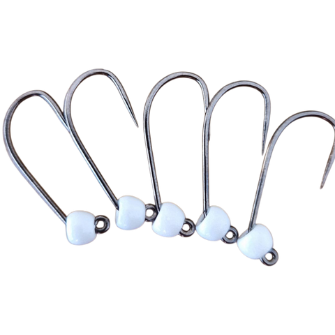 6ér Haken ohne Widerhaken Tungstenperle 4mm Hends Hooks