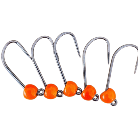 8ér Haken ohne Widerhaken Tungstenperle 4mm Hends Hooks