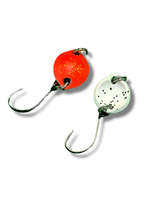 Knöpi 1,8 gramm Orange Glitzer/Weiß Glitzer UV 