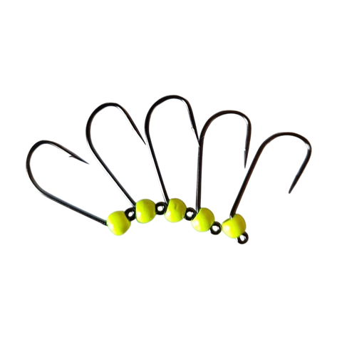 4ér Haken mit Widerhaken Tungstenperle 4mm Hends Hooks