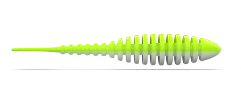 Troutbite Lucky Leech 65mm Weiß/Chatreuse